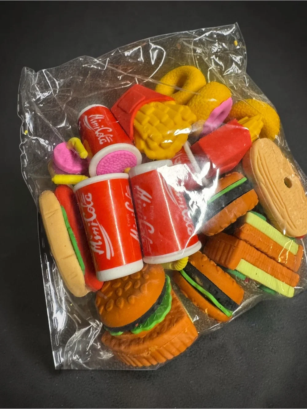 48Pc Food Theme Mini Eraser Bundle Party Favors Classroom Rewards